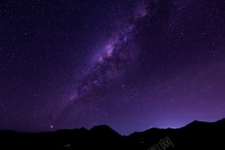 紫色夜空星空银河高清图片