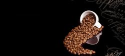 黑色咖啡豆咖啡文化海报背景高清图片