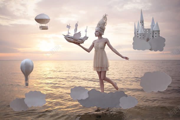 海面上白色衣服女人玩具jpg设计背景_新图网 https://ixintu.com 女人 海面 玩具 白色 衣服