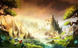 仙境魔幻城堡宽屏背景背景