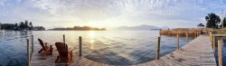 家电器械美国纽约乔治湖的早晨背景图高清图片