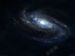 黑色星空白色漩涡背景