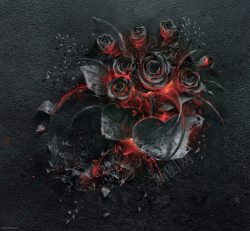 灰烬燃烧的黑色玫瑰灰烬高清图片