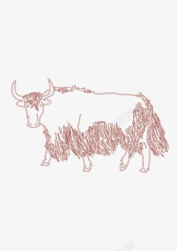 西藏旅游矢量图牦牛高清图片