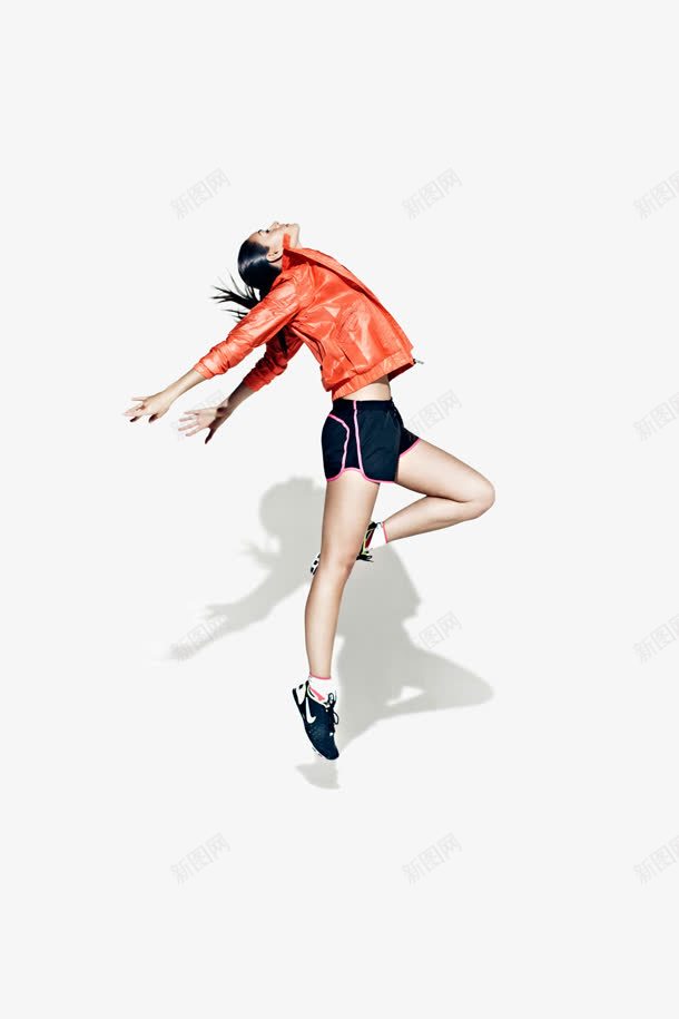 跳跃的女孩白底图jpg设计背景_新图网 https://ixintu.com 女孩 跳跃