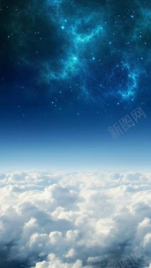 蓝色星空壁纸背景