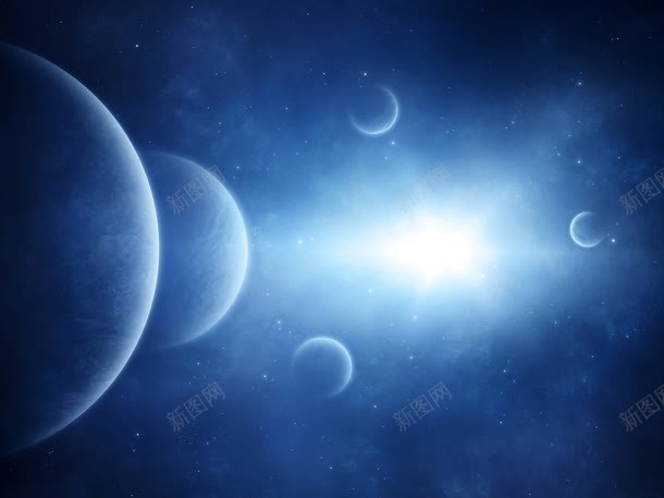 蓝底星空星球海报背景jpg设计背景_新图网 https://ixintu.com 星球 星空 海报 背景