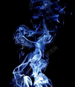烟雾缭绕背景蓝色烟雾高清图片