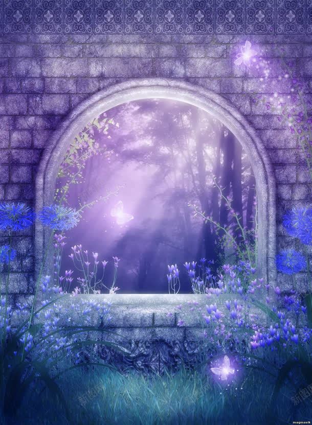 紫色花朵拱形窗户背景jpg设计背景_新图网 https://ixintu.com 拱形 窗户 紫色 背景 花朵