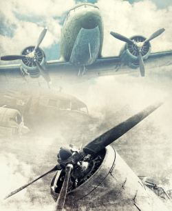 战斗机素材古老战斗机背景高清图片