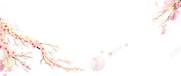 韩国考试浅粉色花朵背景背景