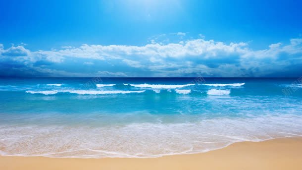 爱情海海边沙滩天空阳光背景