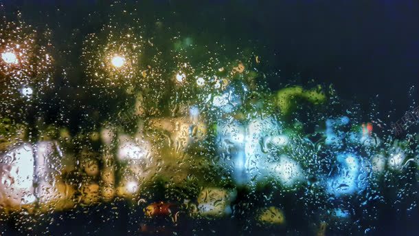 雨后玻璃街道海报背景背景