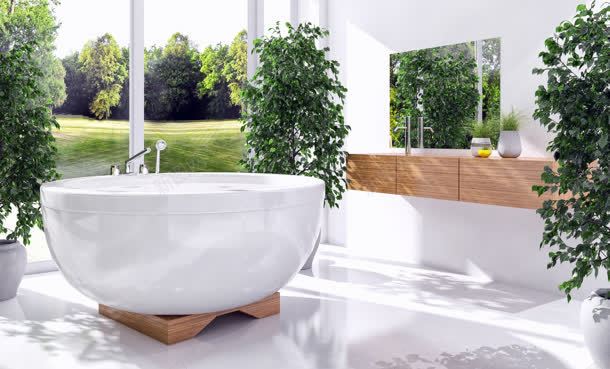 白色陶瓷浴缸家具jpg设计背景_新图网 https://ixintu.com 家具 浴缸 白色 陶瓷
