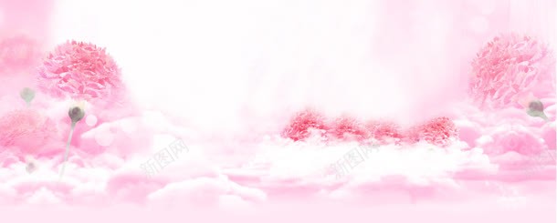 粉色云层上的康乃馨海报背景jpg设计背景_新图网 https://ixintu.com 云层 康乃馨 海报 粉色 背景