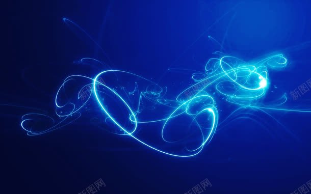 丝带飘带蓝色光效光线jpg设计背景_新图网 https://ixintu.com 丝带 光线 蓝色 飘带