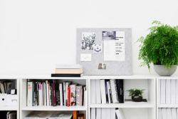 居室设计家居室白色书架书籍盆栽高清图片