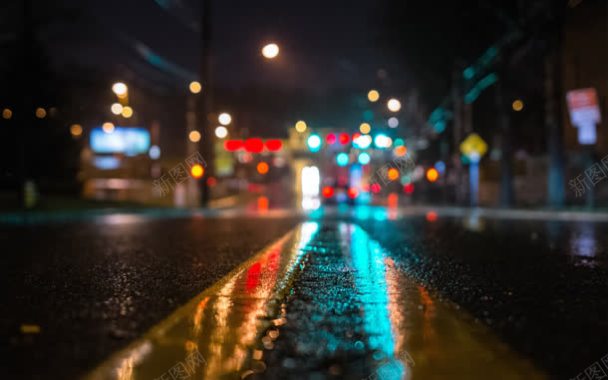 足够的城市街道黑夜海报背景背景