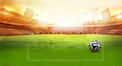 黄昏黄昏足球场足球海报背景欧洲杯高清图片