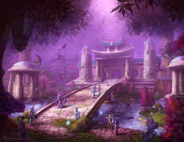 紫色神秘宫殿游戏场景jpg设计背景_新图网 https://ixintu.com 场景 宫殿 游戏 神秘 紫色