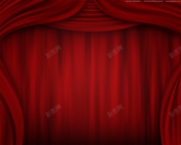 舞台开场的红色幕布jpg设计背景_新图网 https://ixintu.com 幕布 开场 红色 舞台