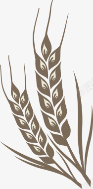 稻穗农作物麦子图图标图标