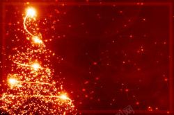 红色光斑星光圣诞树高清图片