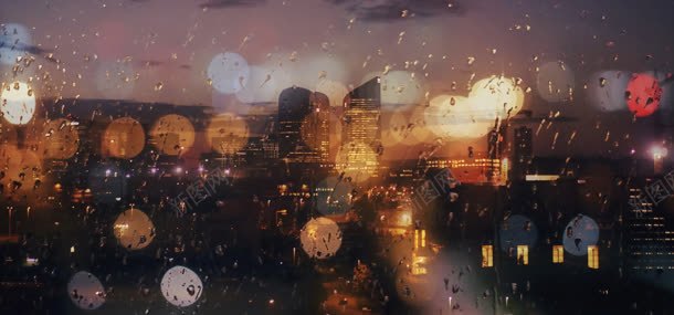 玻璃窗外的城市jpg设计背景_新图网 https://ixintu.com 城市 水珠 窗户 雨滴