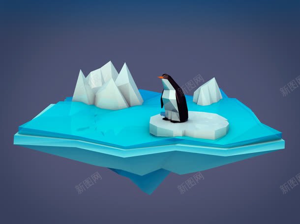冰山上的企鹅卡通海报背景jpg设计背景_新图网 https://ixintu.com 企鹅 冰山 卡通 模型 海报 背景