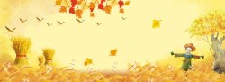 秋天围巾卡通背景高清图片