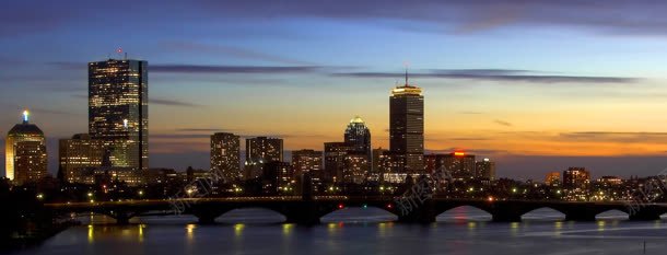 大气城市夜景建筑楼房背景banner背景