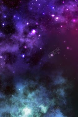 梦幻紫紫色梦幻星空光效高清图片