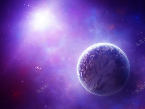 紫色星空星球宇宙jpg设计背景_新图网 https://ixintu.com 宇宙 星球 星空 紫色