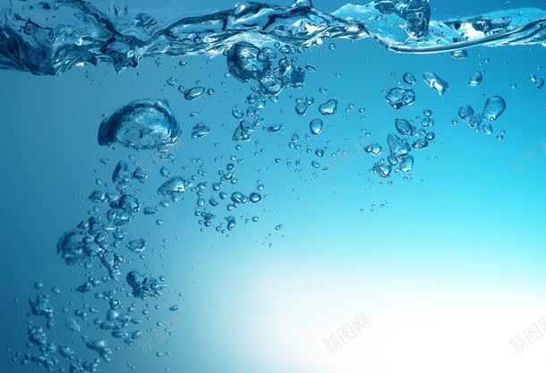 蓝色水中的气泡背景图片免费下载 素材7jskgqugk 新图网