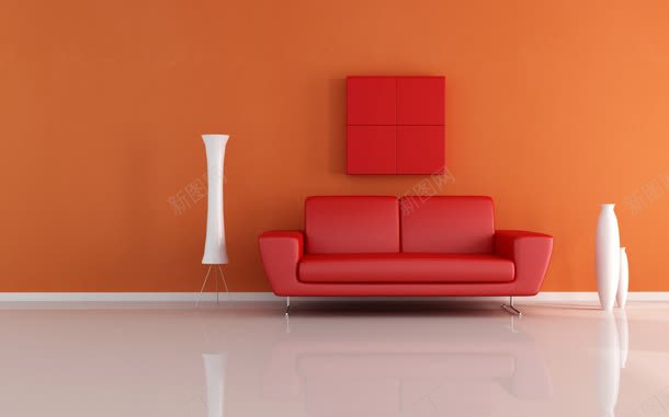 红色沙发立体空间jpg设计背景_新图网 https://ixintu.com 沙发 空间 立体 红色