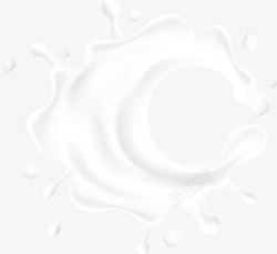 奶滴牛奶飞溅元素矢量图高清图片