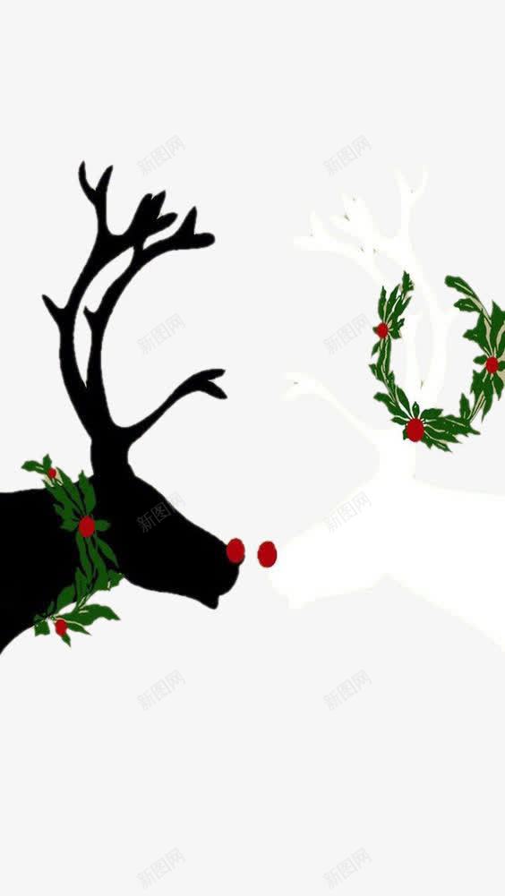 手绘麋鹿png免抠素材_新图网 https://ixintu.com 圣诞节 平安夜 手绘素材 背景装饰 麋鹿