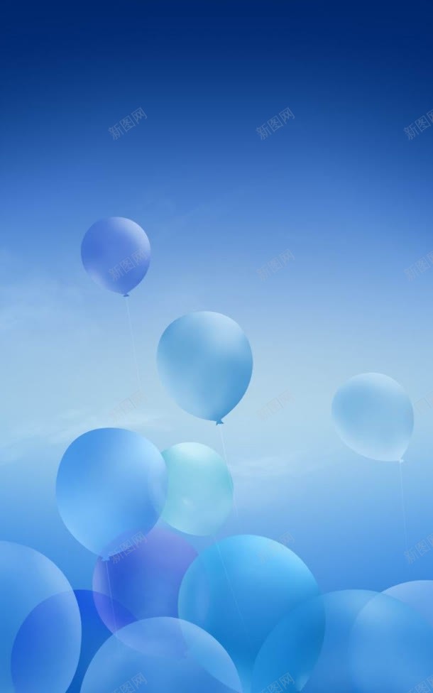 蓝色气球精美jpg设计背景_新图网 https://ixintu.com 气球 精美 蓝色
