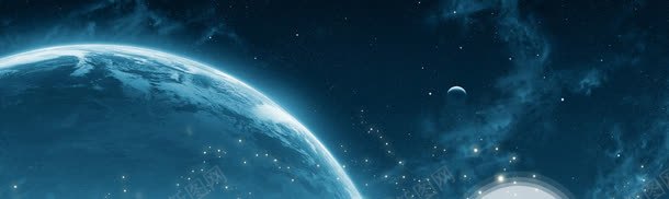 宇宙背景jpg设计背景_新图网 https://ixintu.com 星球 星空 蓝色科技