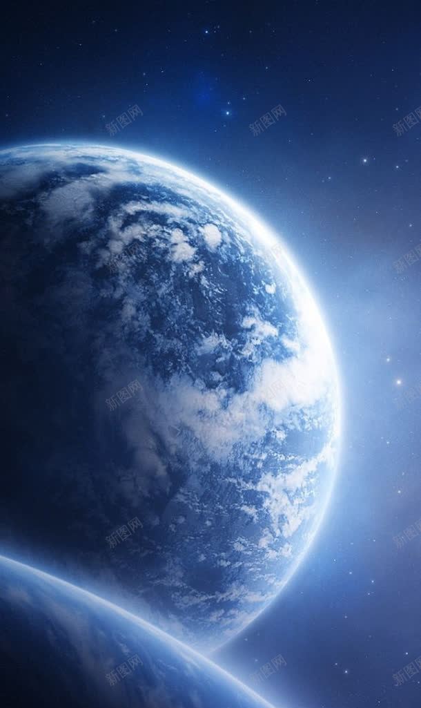 宇宙中的地球蓝色海报背景jpg设计背景_新图网 https://ixintu.com 地球 宇宙 海报 背景 蓝色