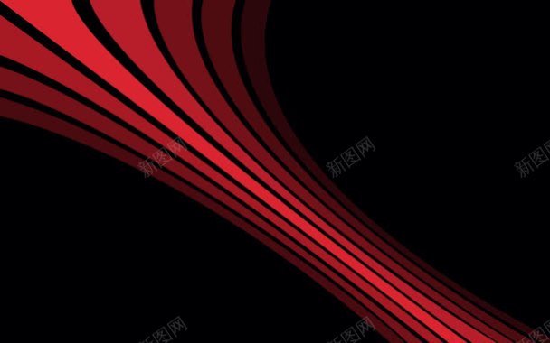 红色暗色流畅线条创意元素背景
