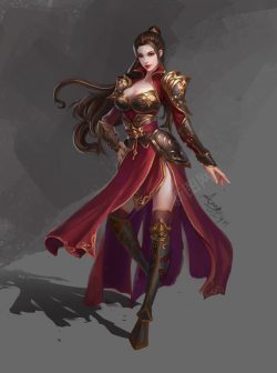 游戏女将女风格游戏插画高清图片