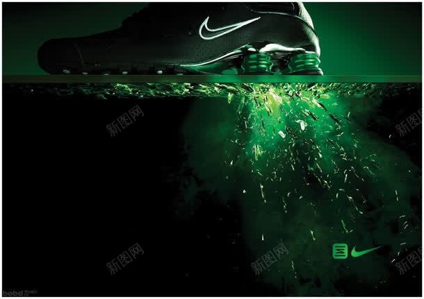 绿色耐克运动鞋海报背景jpg设计背景_新图网 https://ixintu.com 海报 绿色 背景 设计 运动鞋