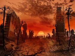 灾难背景世界末日的城市高清图片