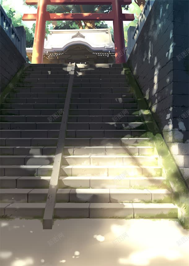 治愈系神社台阶动漫插画背景图片 素材7xykkeqkk 新图网 治愈系神社台阶动漫插画背景图片 素材7xykkeqkk 新图网