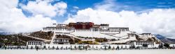 西藏建筑西藏布达拉宫建筑淘宝海报背景高清图片