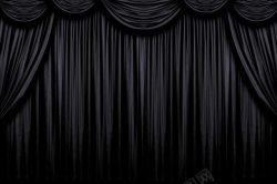 舞台幕布背景黑绸幕布高清图片