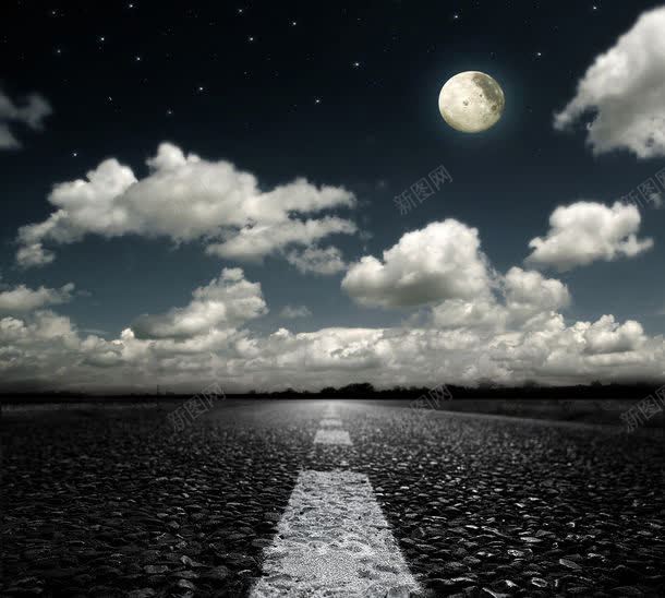 月亮与马路风景jpg设计背景_新图网 https://ixintu.com 云朵 公路 公路交通 其它类别 图片素材 月亮 月亮与马路风景图片 月亮与马路风景图片素材下载 白云 背景花边 路面 马路风景
