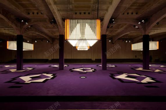 紫色地毯欧式室内背景