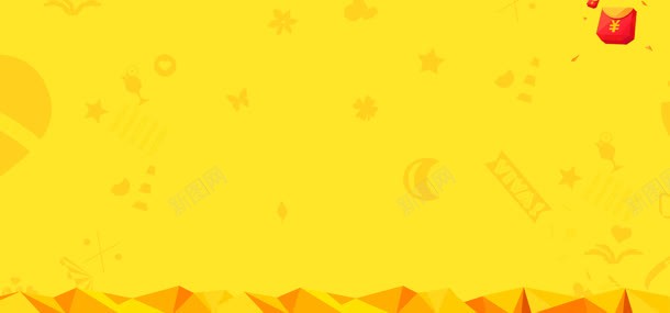 黄色背景jpg设计背景_新图网 https://ixintu.com 双十一促销 拼接块 红包